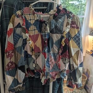 Shop Doen Amadine Top in Patchwork